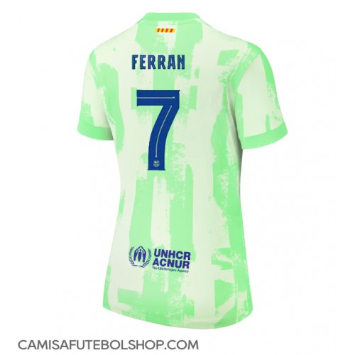 Camisa de time de futebol Barcelona Ferran Torres #7 Replicas 3º Equipamento Feminina 2024-25 Manga Curta